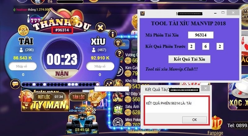 Man Vip - Tool tài xỉu siêu HOT