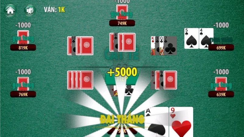Giai đoạn sổ bài quyết định ai sẽ thắng game bài Cát Tê